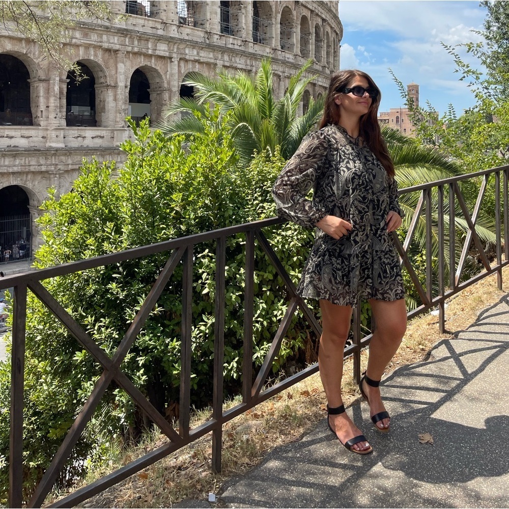 Zara PRINTED SHORT DRESS - Picture 4 of 6